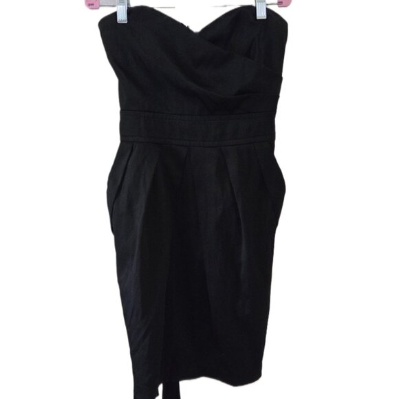 Teeze Me Dresses & Skirts - Teeze Me Black Sweetheart Strapless Formal Mini Dress with Bow tie in back